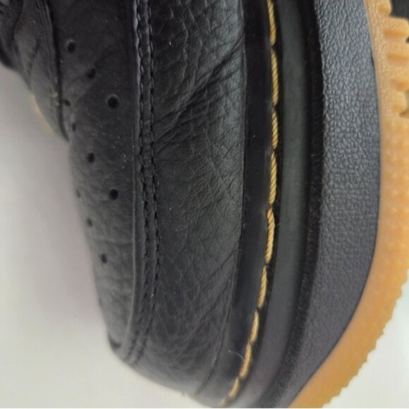 Nike Air Force 1 Luxe DB4109-001 Men's Black and Tan Sneakers - Picture 8 of 10